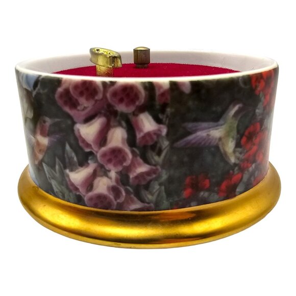 Ruby-Throated Hummingbird Music Box Lena Liu Ardleigh-Elliott Waltz of Flowers - Picture 8 of 12